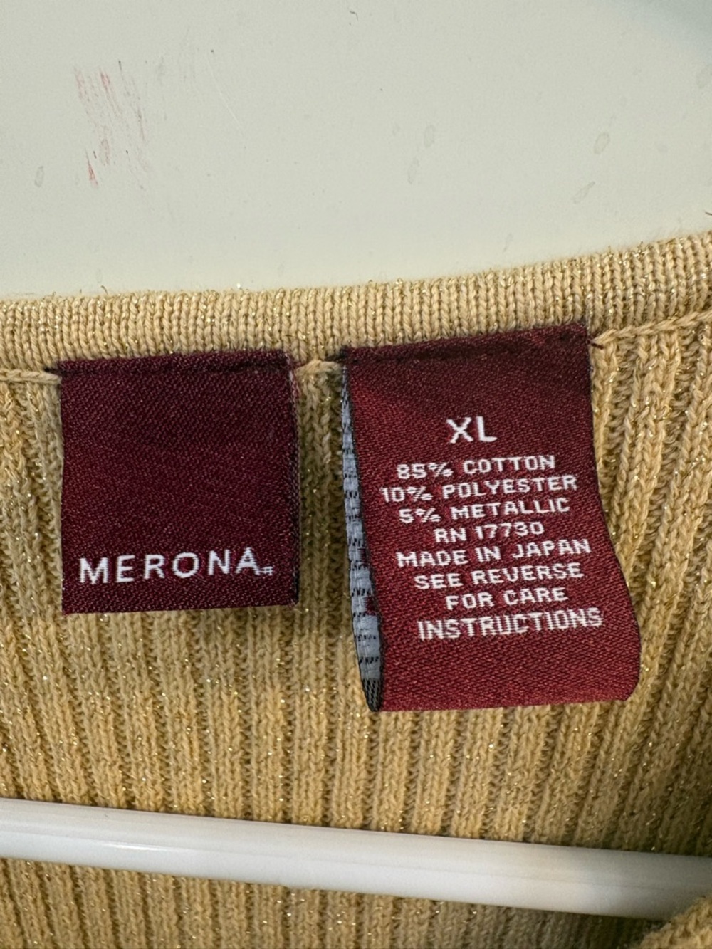Merona XL Ribbed Tank Top in Mustard Gold